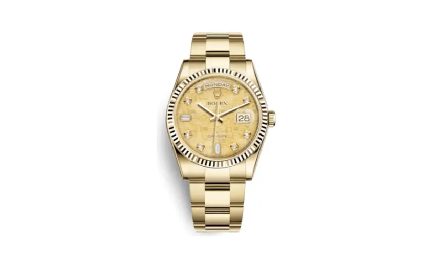 Rolex Day-Date 36 Yellow Gold Fluted / Oyster / Champagne MOP Computer