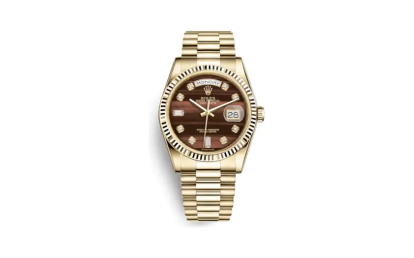 Rolex Day-Date 36 Yellow Gold Fluted / President / Bull's Eye