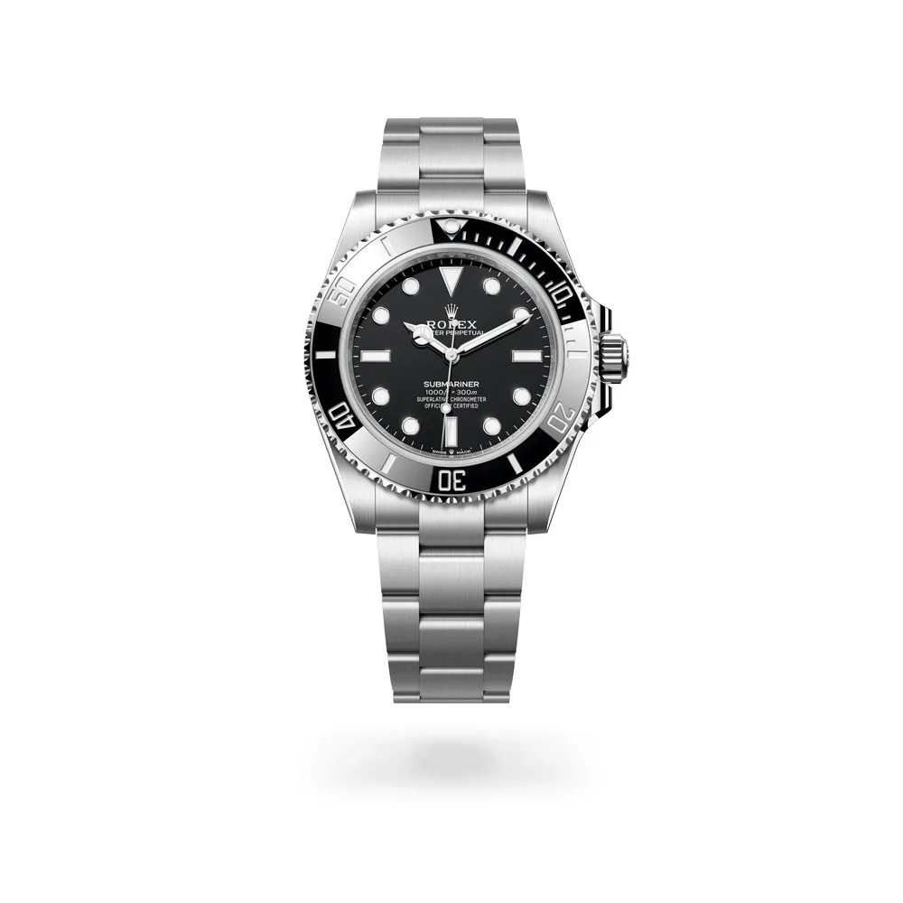 Rolex Oyster Perpetual Submariner, 41 mm, Oystersteel, Oystersteel, monobloc middle case, screw-down case back, Black dial