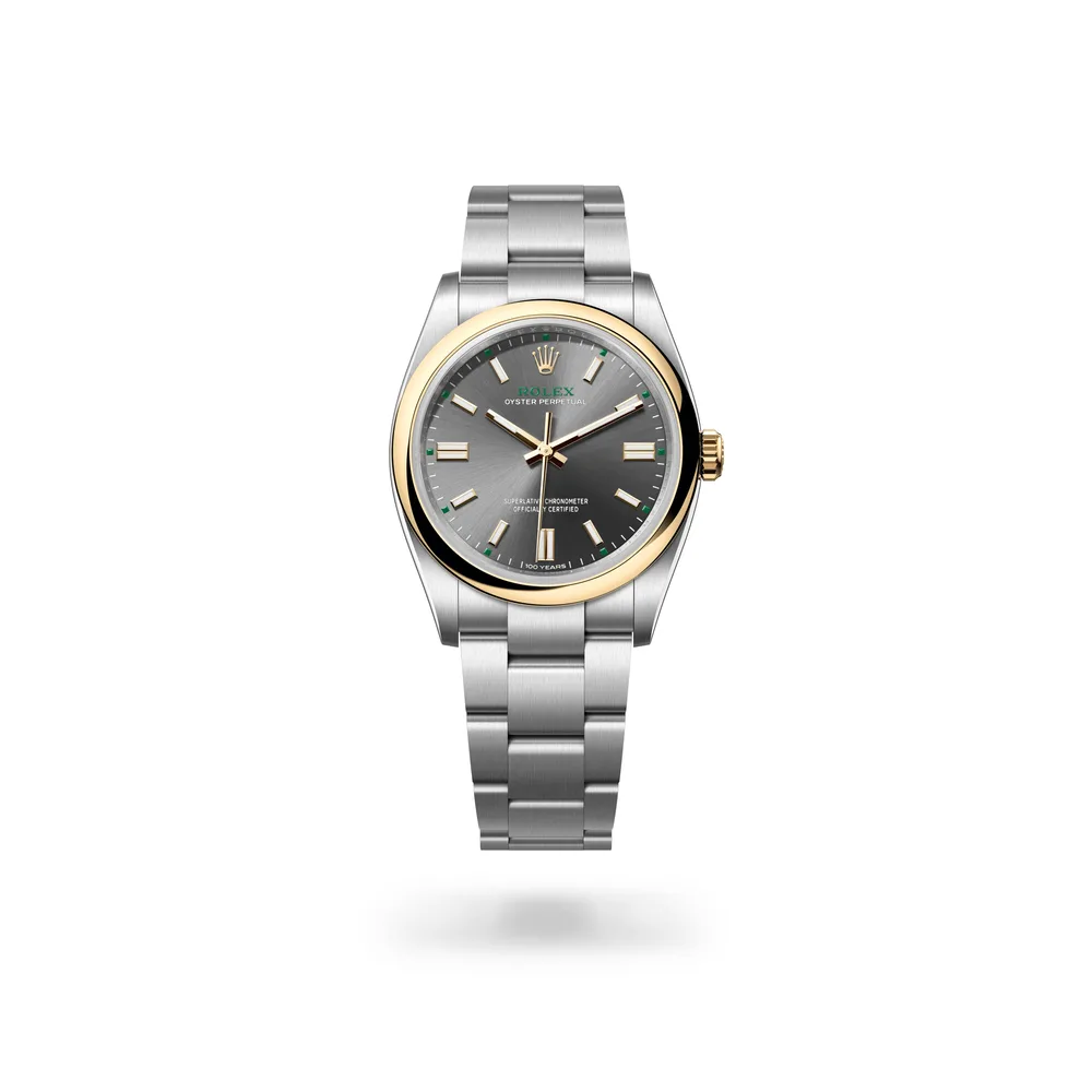 Rolex Oyster Perpetual 36, Yellow Rolesor, Slate dial