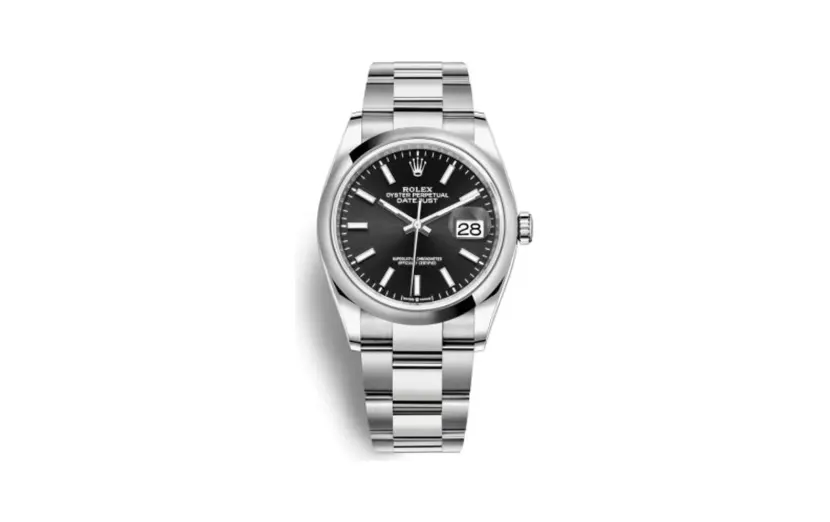 Rolex Datejust 36 Stainless Steel / Domed / Black / Oyster