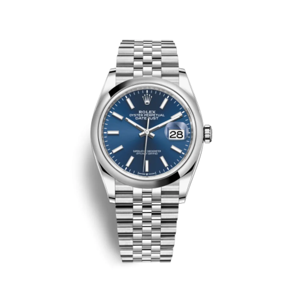 Rolex Datejust 36 Stainless Steel / Domed / Blue / Jubilee