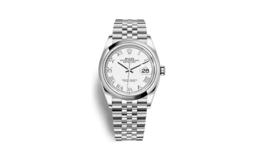 Rolex Datejust 36 Stainless Steel / Domed / White Roman / Jubilee