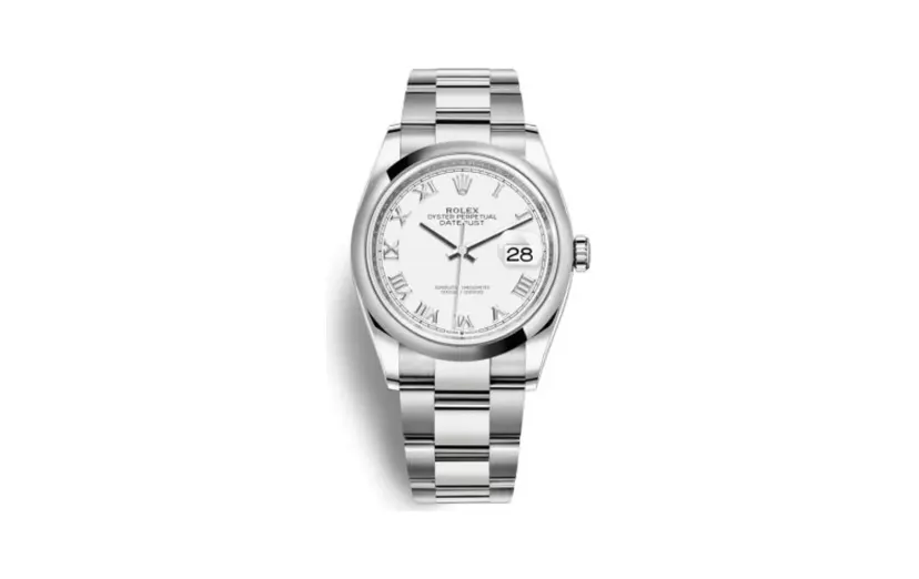 Rolex Datejust 36 Stainless Steel / Domed / White Roman / Oyster