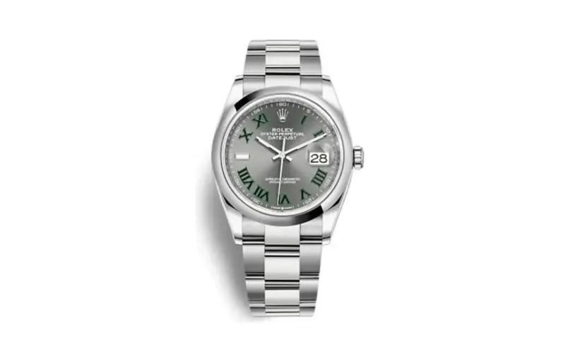 Rolex Datejust 36 Stainless Steel / Domed / Slate - Roman / Oyster