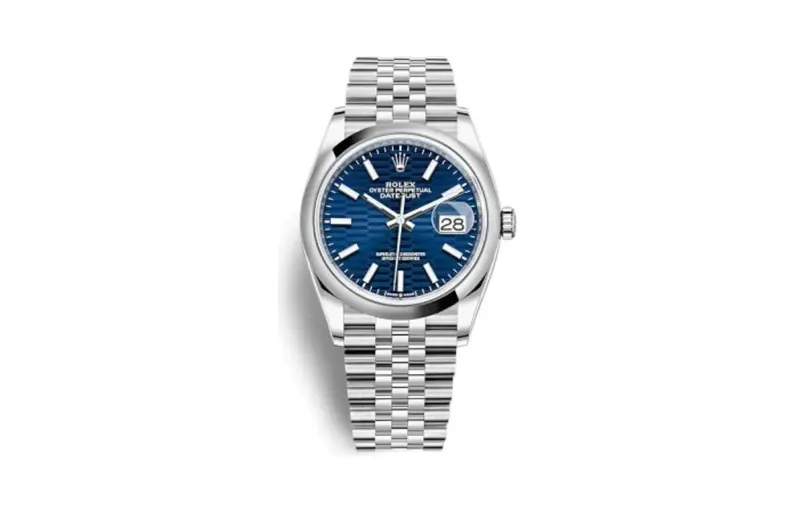 Rolex Datejust 36 Stainless Steel / Domed / Blue - Fluted / Jubilee