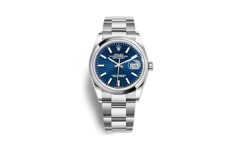 Rolex Datejust 36 Stainless Steel / Domed / Blue - Fluted / Oyster