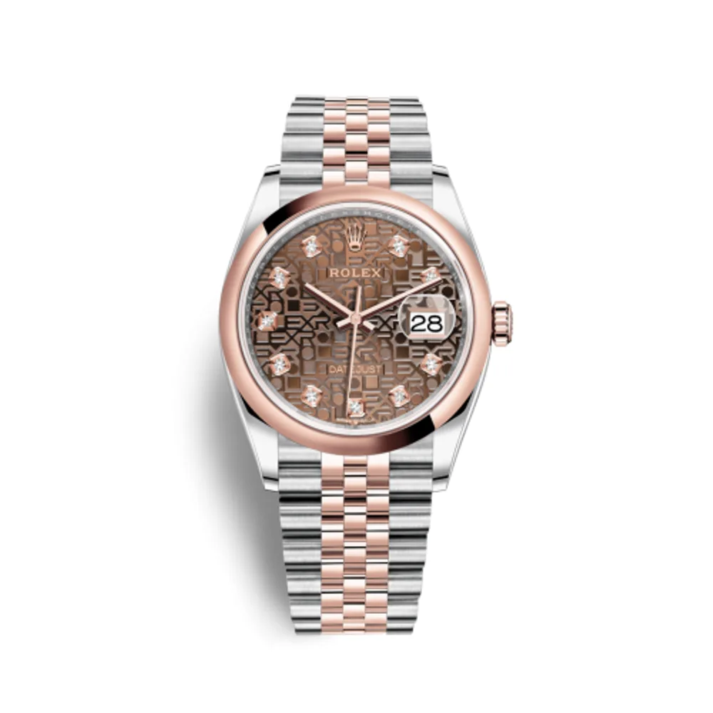 Rolex Datejust 36 Stainless Steel / Everose / Smooth / Chocolate Computer / Jubilee