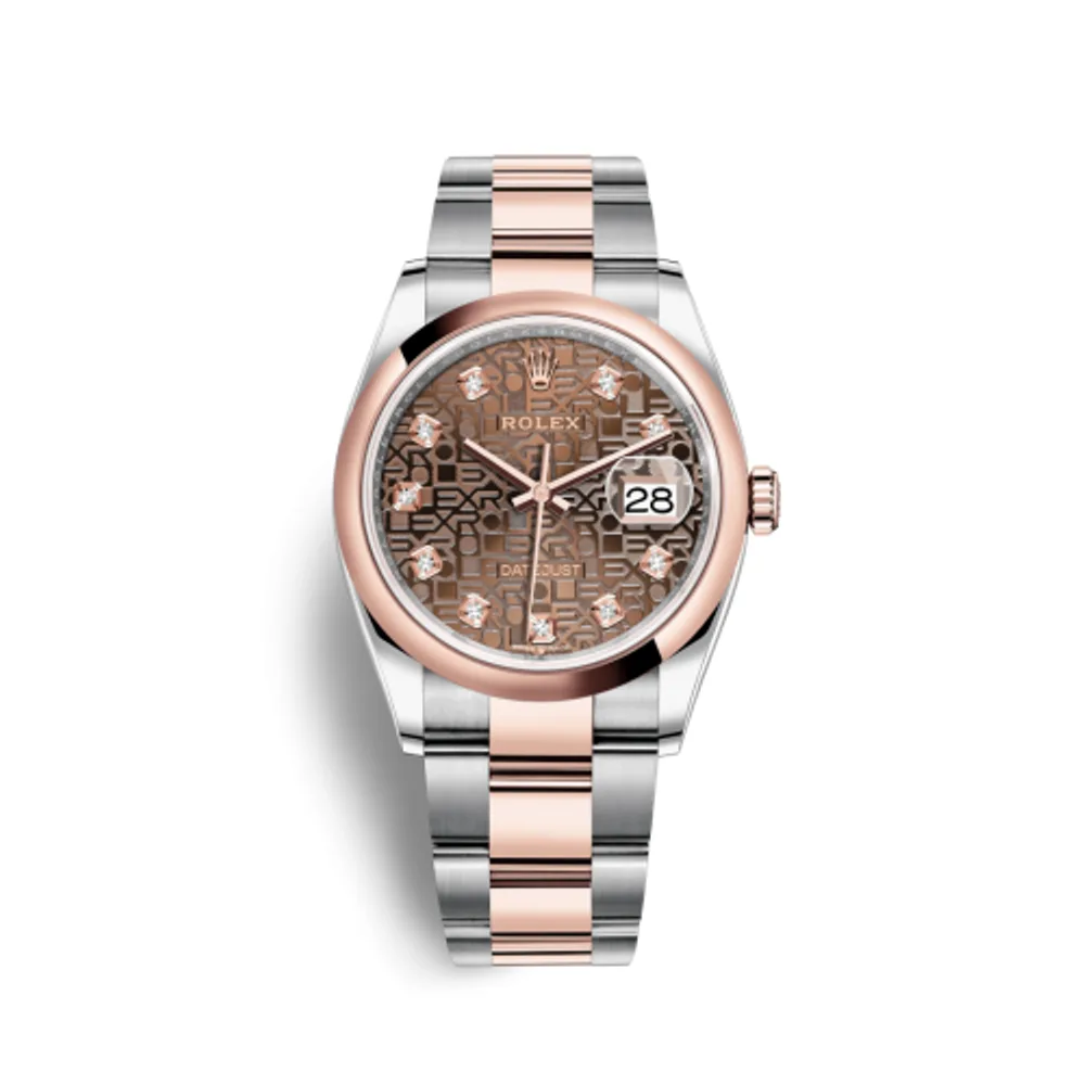 Rolex Datejust 36 Stainless Steel / Everose / Smooth / Chocolate Computer / Oyster