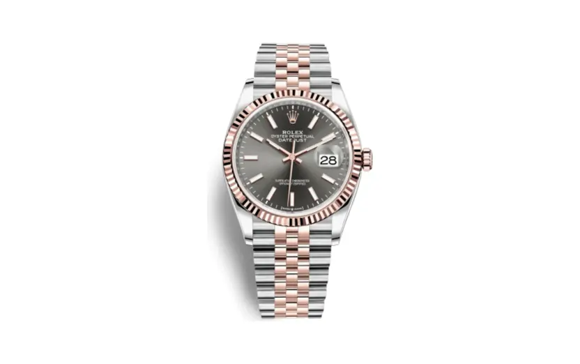 Rolex Datejust 36 Stainless Steel / Everose / Fluted / Slate / Jubilee