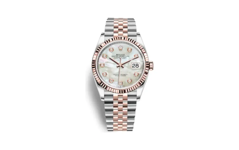 Rolex Datejust 36 Stainless Steel / Everose / Fluted / MOP Diamond / Jubilee
