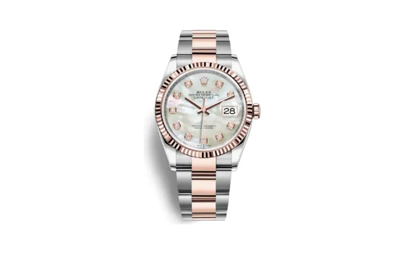 Rolex Datejust 36 Stainless Steel / Everose / Fluted / MOP Diamond / Oyster