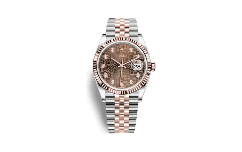 Rolex Datejust 36 Stainless Steel / Everose / Fluted / Chocolate Computer / Jubilee