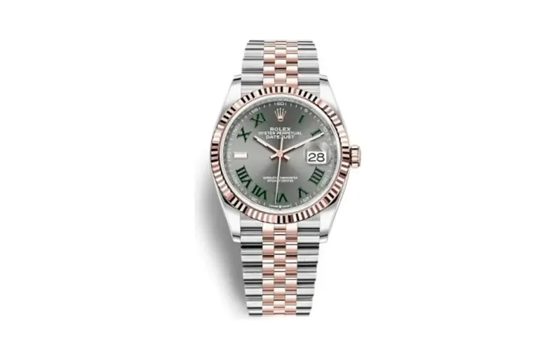 Rolex Datejust 36 Stainless Steel / Everose / Fluted / Slate - Roman / Jubilee