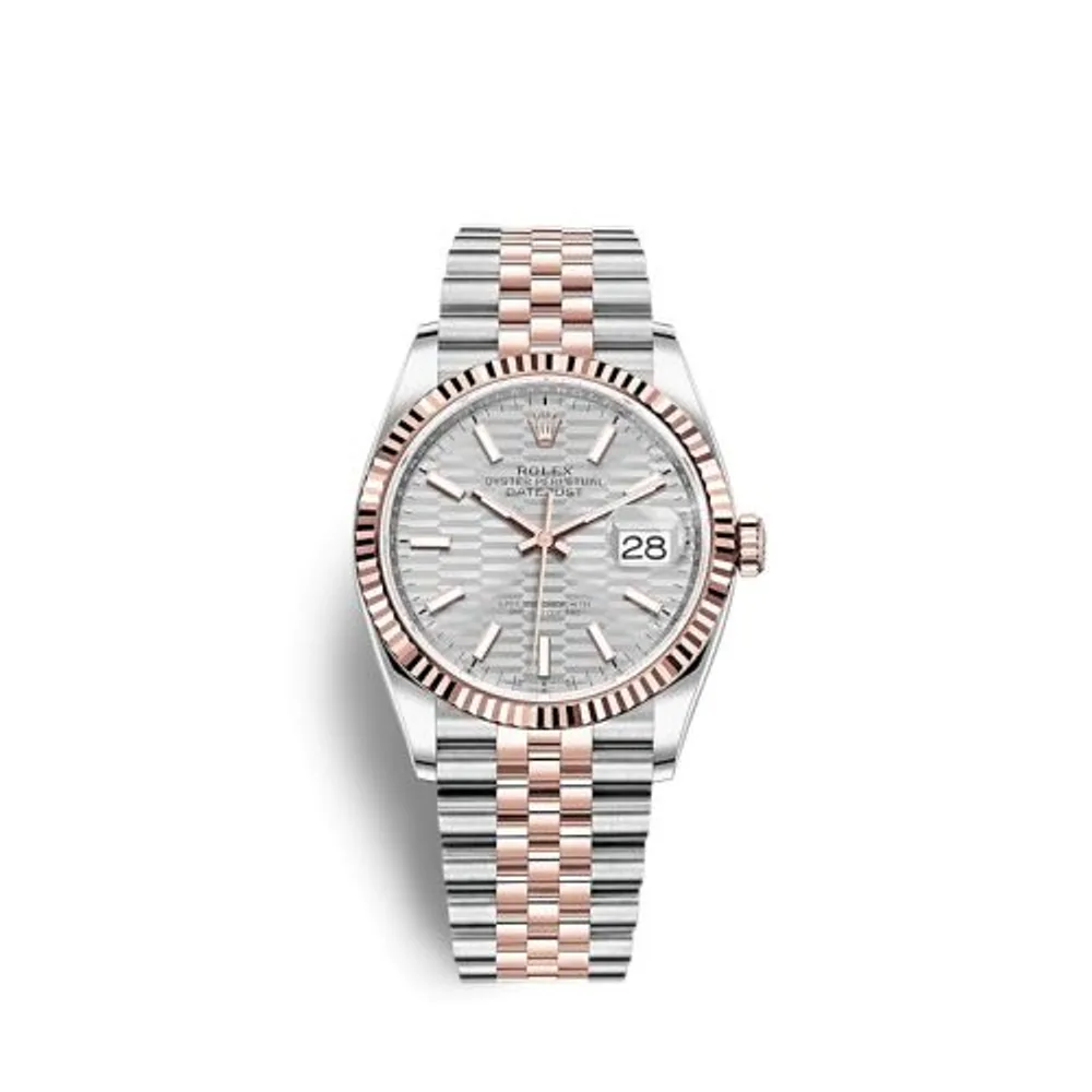 Rolex Datejust 36 Stainless Steel / Everose / Fluted / Silver - Fluted / Jubilee