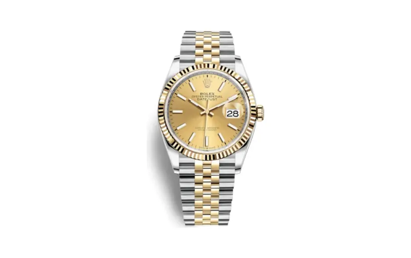 Rolex Datejust 36 Stainless Steel / Yellow Gold / Fluted / Champagne / Jubilee