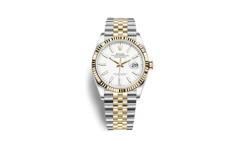 Rolex Datejust 36 Stainless Steel / Yellow Gold / Fluted / White / Jubilee