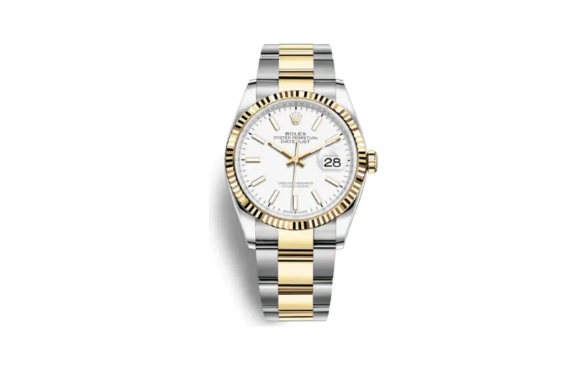 Rolex Datejust 36 Stainless Steel / Yellow Gold / Fluted / White / Oyster
