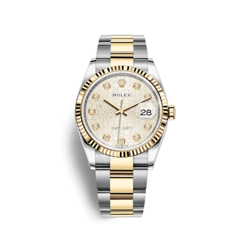 Rolex Datejust 36 Stainless Steel / Yellow Gold / Fluted / Silver Computer / Oyster