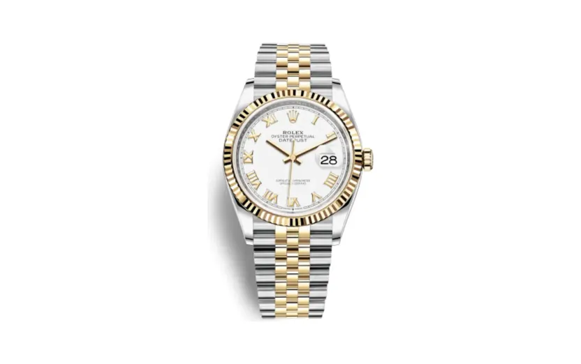 Rolex Datejust 36 Stainless Steel / Yellow Gold / Fluted / White Roman / Jubilee