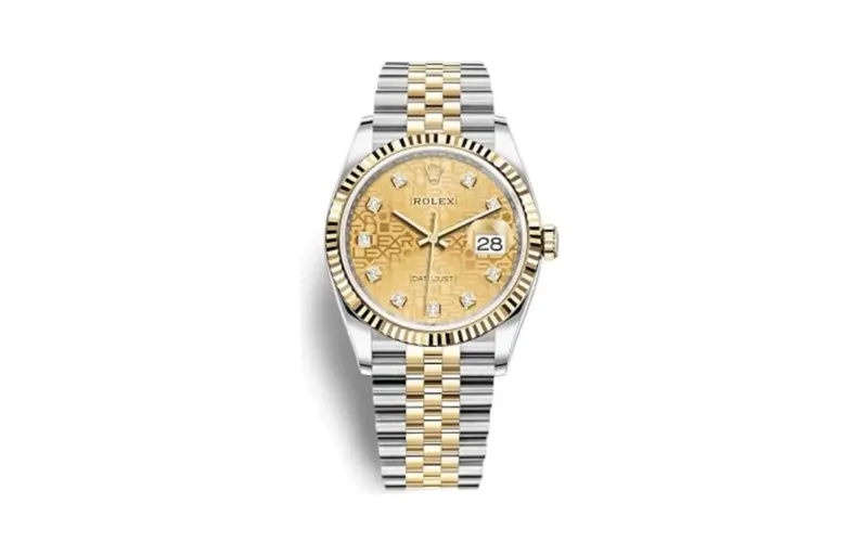 Rolex Datejust 36 Stainless Steel / Yellow Gold / Fluted / Champagne Computer / Jubilee