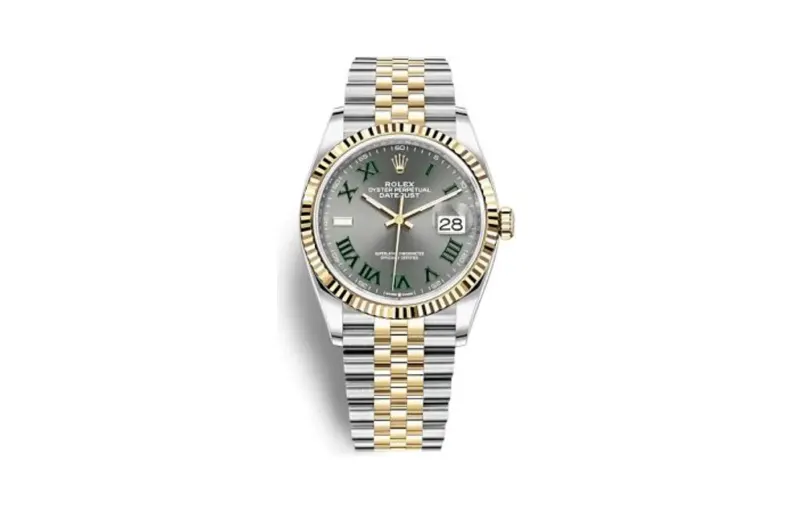Rolex Datejust 36 Stainless Steel / Yellow Gold / Fluted / Slate - Roman / Jubilee