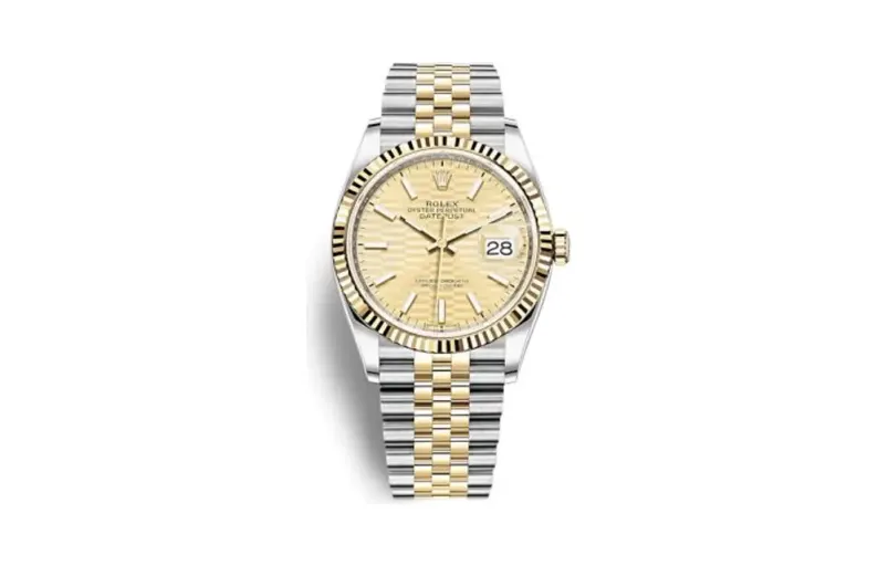 Rolex Datejust 36 Stainless Steel / Yellow Gold / Fluted / Champagne - Fluted / Jubilee