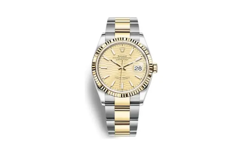 Rolex Datejust 36 Stainless Steel / Yellow Gold / Fluted / Champagne - Fluted / Oyster