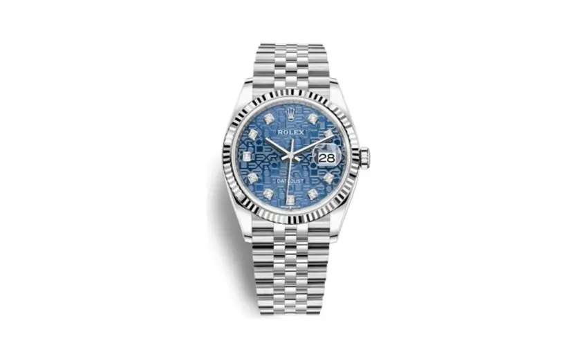 Rolex Datejust 36 Stainless Steel / Fluted / Blue Jubilee / Jubilee