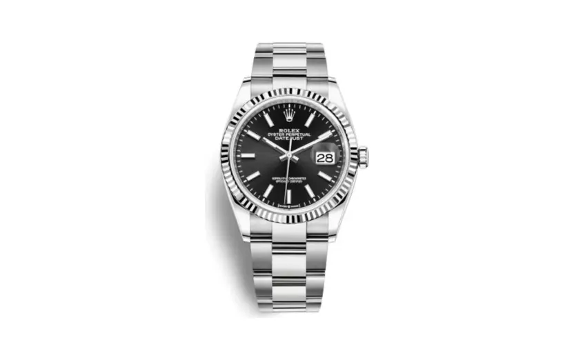 Rolex Datejust 36 Stainless Steel / Fluted / Black / Oyster