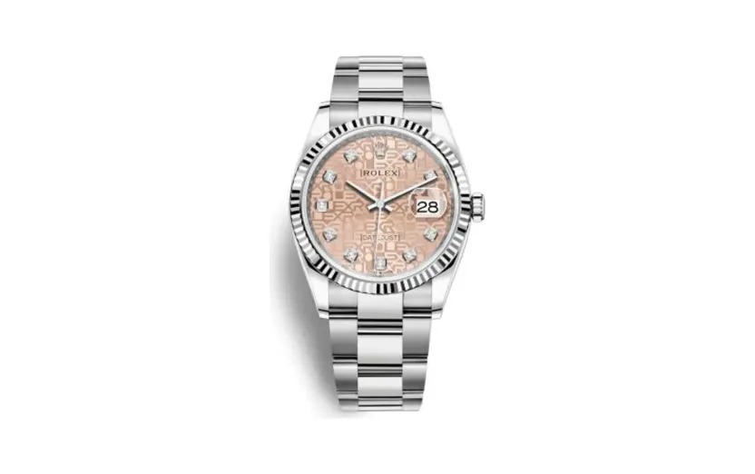 Rolex Datejust 36 Stainless Steel / Fluted / Pink Jubilee / Oyster