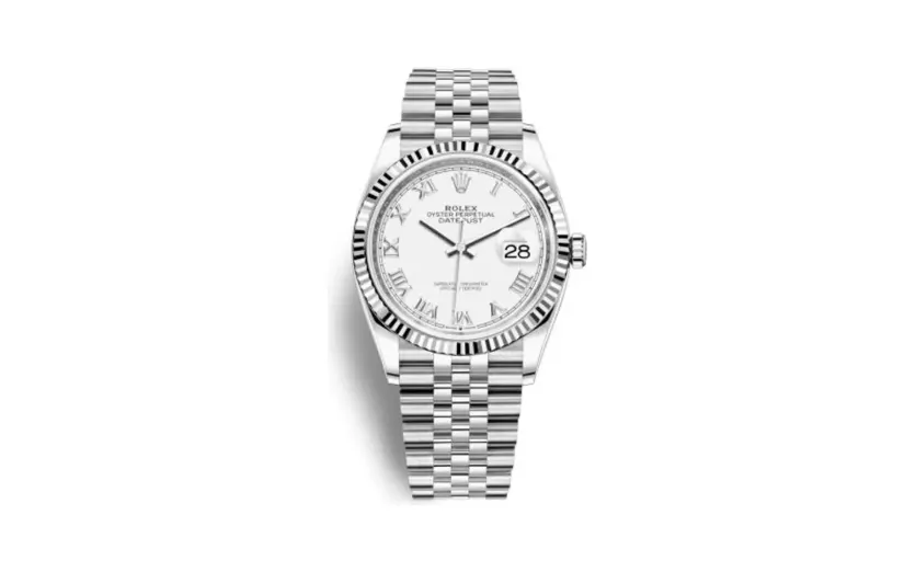 Rolex Datejust 36 Stainless Steel / Fluted / White Roman / Jubilee