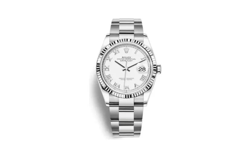 Rolex Datejust 36 Stainless Steel / Fluted / White Roman / Oyster