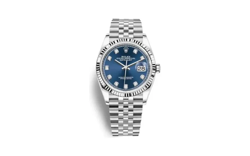 Rolex Datejust 36 Stainless Steel / Fluted / Blue-Diamond / Jubilee