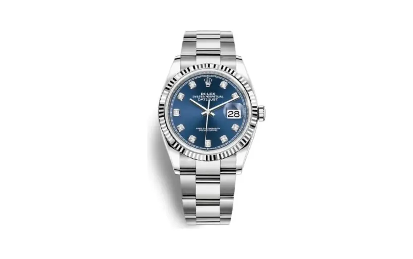 Rolex Datejust 36 Stainless Steel / Fluted / Blue-Diamond / Oyster