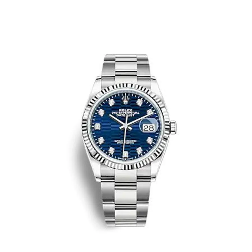 Rolex Datejust 36 Stainless Steel - Fluted / Blue - Fluted - Diamond / Oyster