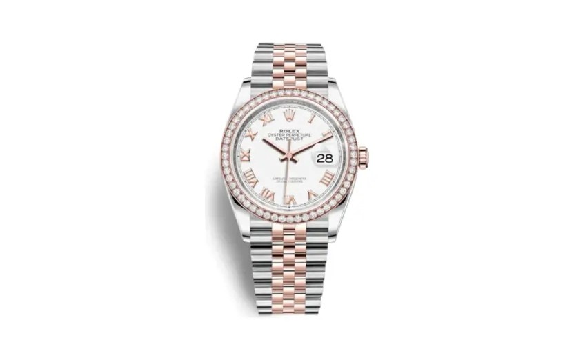 Rolex Datejust 36 Stainless Steel / Everose / Diamond / White Roman / Jubilee
