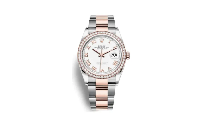 Rolex Datejust 36 Stainless Steel / Everose / Diamond / White Roman / Oyster
