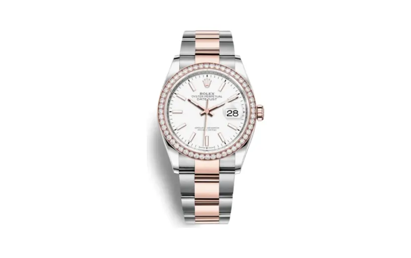 Rolex Datejust 36 Stainless Steel / Everose / Diamond / White / Oyster