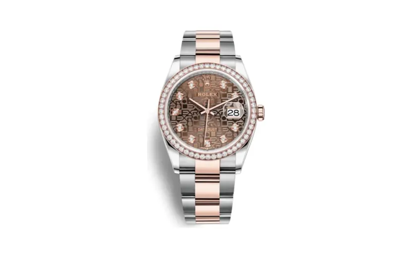 Rolex Datejust 36 Stainless Steel / Everose / Diamond / Chocolate Computer / Oyster