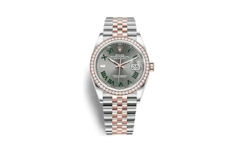 Rolex Datejust 36 Stainless Steel / Everose / Diamond / Slate - Roman / Jubilee