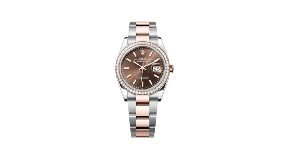 Rolex Datejust 36 Stainless Steel - Everose - Diamond / Chocolate / Oyster