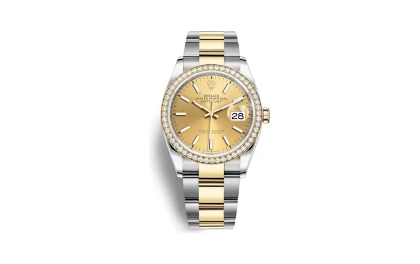 Rolex Datejust 36 Stainless Steel / Yellow Gold / Diamond / Champagne / Oyster