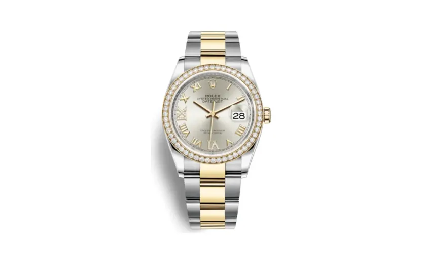 Rolex Datejust 36 Stainless Steel / Yellow Gold / Diamond / Silver Roman Diamond / Oyster