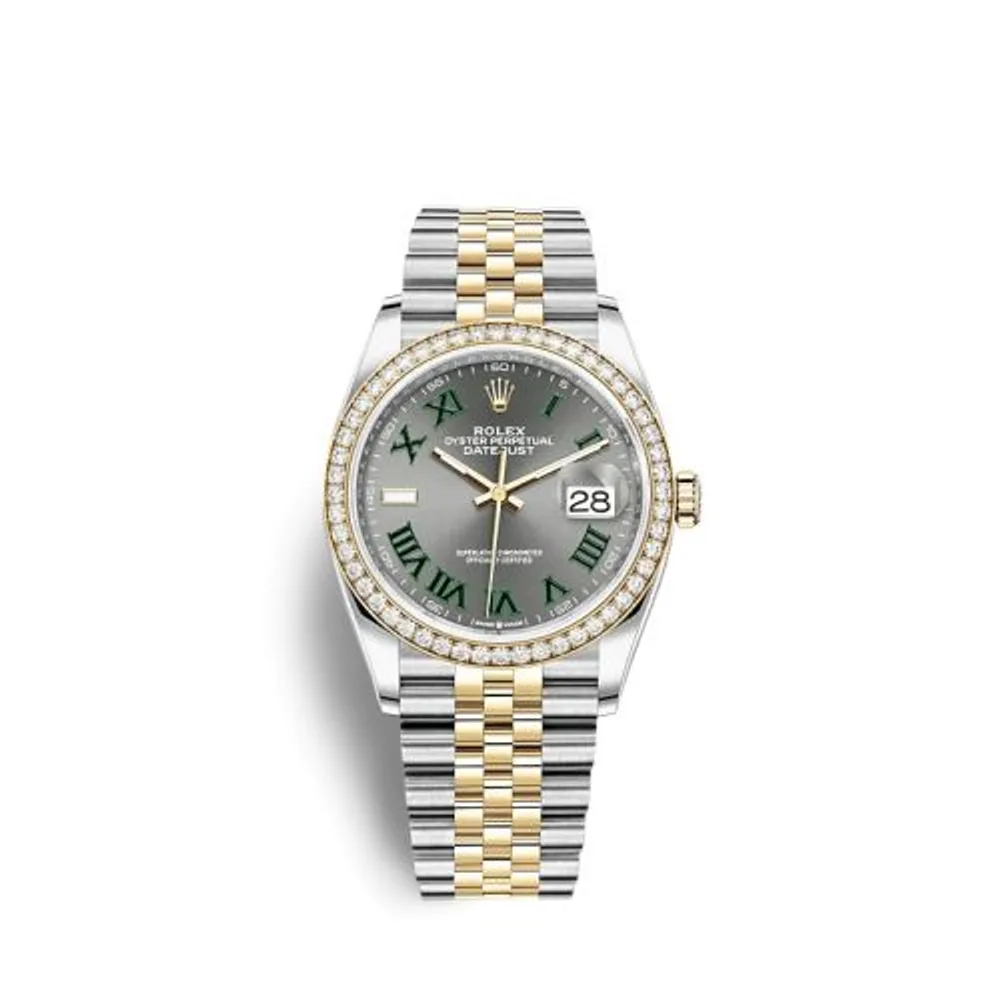 Rolex Datejust 36 Stainless Steel / Yellow Gold / Diamond / Slate - Roman / Jubilee