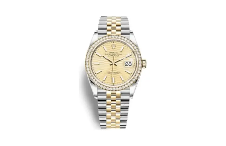 Rolex Datejust 36 Stainless Steel / Yellow Gold / Diamond / Champagne - Fluted / Jubilee