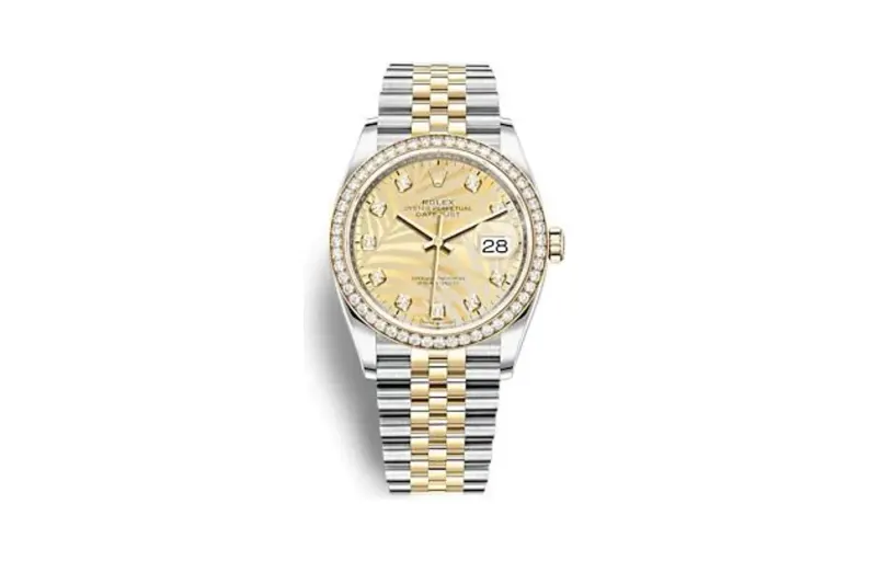 Rolex Datejust 36 Stainless Steel - Yellow Gold - Diamond / Champagne - Palm - Diamond / Jubilee