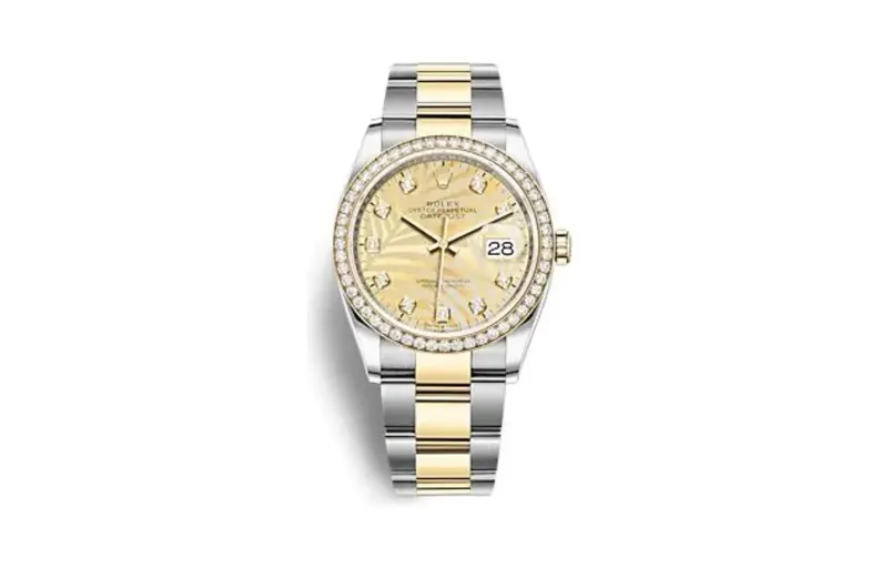 Rolex Datejust 36 Stainless Steel - Yellow Gold - Diamond / Champagne - Palm - Diamond / Oyster
