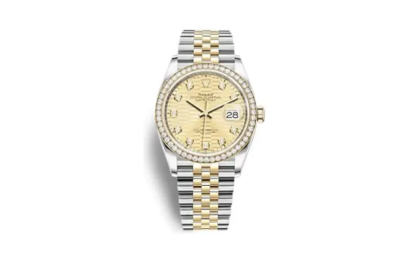 Rolex Datejust 36 Stainless Steel - Yellow Gold - Diamond / Champagne - Fluted - Diamond / Jubilee