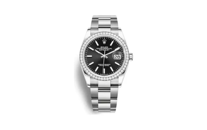 Rolex Datejust 36 Stainless Steel / Diamond / Black / Oyster